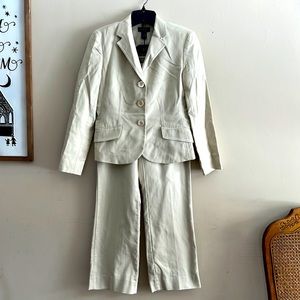 Ann Taylor tan cotton suit